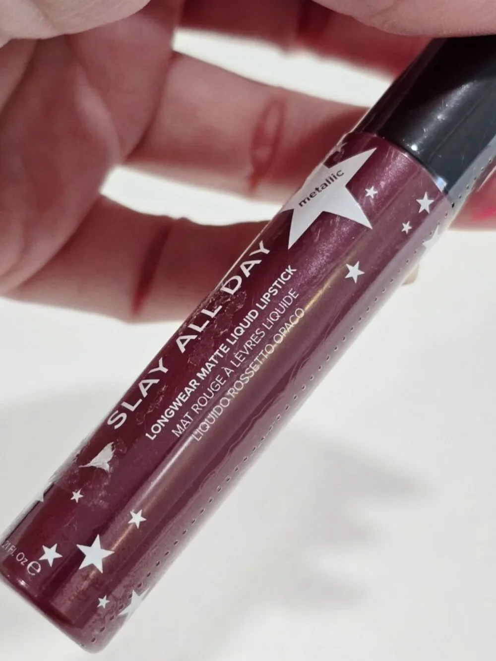 Lottie London ✦ Slay All Day Metallic Matte Liquid Lipstick ✦ Boy Bye Deep Plum